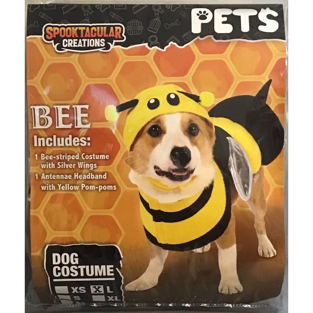 NEW Spooktacular Creations Pet Halloween Bee Dog Costume Size L